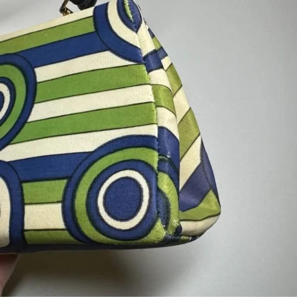 Vintage Mod Geometric Print Handbag